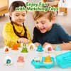 FNQUTOY Dinosaur Matching Eggs Toys for Toddlers- Sensory Fun Educational Learning Fine Motor Puzzle Matching Games Best Easter Basket Stuffers Birthday Gifts for 1-3 Years Old Boys Girls