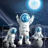 22Pcs Space Cake Topper,Space Cupcake Toppers Astronaut Figurine Birthday Outer Space Themed Party Decorations Supplies Planet Rocket Pearl Balls and Star DIY Cake Toppers for Kids Party Baby Shower