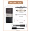 Eyebrow Stamp Stencil Kit-2 Colors One Step Brow Makeup Set with 1 Clear Eyebrow Setting Gel, 24 Brow Stencils, 1 Brush & 1 Razor, Long Lasting Waterproof Brow Makeup for women (Dark Brown & Black)