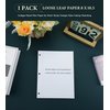 Loose Leaf Paper, 75 Sheets Notebook Lined Paper, 8 x 10.5 College Ruled Filler Paper, 3-Hole Punched Binder Paper for 3-Ring Binders, Double-Side Printed Note Pads for Home, Office, School, 1 Pack