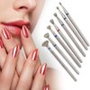 Cone Drill Bits For Nails, 6pcs/set Nail Drill Bits Set Sealing Bit Sand Cuticle Polishing Bit Nail Grinding Head Electric Manicure Set Nail Drill Bits Cuticle Pusher Drill Bit For Nails (#3)