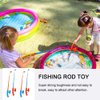 Toddler Toy Kids Magnetic Fishing Rod Toy: 6pcs Plastic Fishing Toy Pole Floating Fishing Game Rod Bathtime Carnival Toddler Education Teaching Toy (Random Color) Toddler Tub Toys