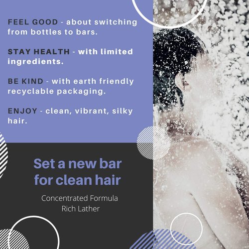 SpiraLeaf Shampoo bar and Conditioner Bar Set, Unscented bars made with Limited Ingredients, Concentrated Formula, Natural Oils, Color-Free, Made in the USA