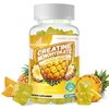 Creatine Monohydrate Gummies Complex 6400mg for Men & Women -Advanced Formula W/L-Taurine + Vitamin B12, Sugar Free Chewable Supplement,90 Pineapple Gummies