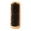 GranNaturals Palm Size Wide Boar Bristle Teasing Brush & Smoothing Brush for Slick Back Hair, Edge Control, Backcombing to Create Sleek Hairstyle - Wooden Wide Portable Handle