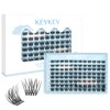 Lash Clusters 96 Pcs Cluster Lashes Eyelash Clusters DIY Cluster Eyelash Extensions Individual Lashes Thin Band & Soft(Glacier,D-10-16mix)