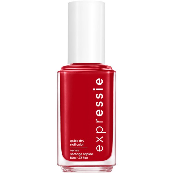 Essie expressie, Quick-Dry Nail Polish, 8-Free Vegan, Blue Toned Red, Seize The Minute, 0.33 fl oz