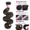 Lovenea Highlight Brown Body Wave Virgin Hair 1 Bundle 16 inch 10A Brazilian Human Hair Extensions Ombre Color Body Wavy Human Hair Weave Bundles (FB30, 16 Inch)