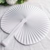 JOHOUSE 12PCS Paper Fans, Bulk Folding Handheld Fans Round Shaped Party Decorative Fans with Handle Hand Fans for Wedding Birthday Party Favors DIY Supplies
