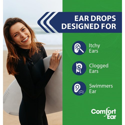 Westone Comfort Ear Natural Ear Drops for Itchy Ears, Ear Ache Drops Adults & Kids | Earwax Aid for Dry Ears | Personal Comfort for Hearing Aid, Swimmers, and Ear Itch Relief for Humans | Pack of 1