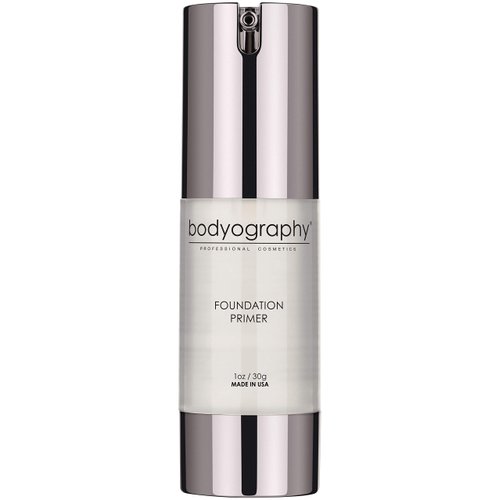 BODYOGRAPHY - Foundation Primer (Clear): Flawless Anti-Aging Salon Makeup Primer w/Vitamin E, A, Jojoba, Grapeseed Oil | Control Shine | Gluten-Free, Cruelty-Free, 1 oz.