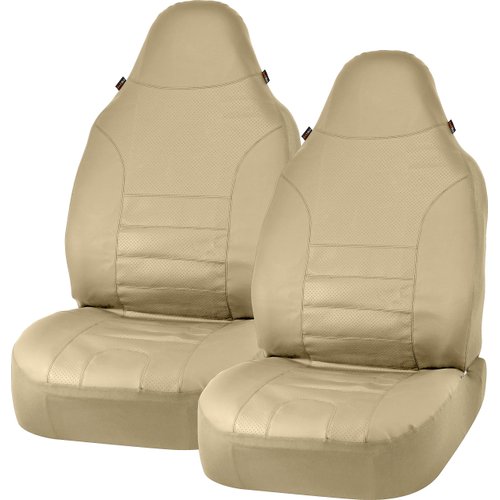 Bell Automotive 22-1-56754-9 Tan Sport Leather Universal Bucket Seat Covers, Pack of 2