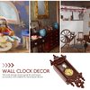 STOBOK Dollhouse Miniature Wall Clock Mini Clock Model for Photography Props Dollhouse Furniture Accessories