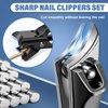 Slanted Nail Clippers for Men, Stocking Stuffers Christmas Gifts for Men Women, Sharp Ingrown Toenail Clippers with Slanted Curved Blade, Wide Opening Anti Splash German Nail Clippers Fingernail