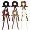 ACO-UINT 6 Pack Hair Scruchies for Women, Bow Silk Scrunchies Cute Scrunchies with Ribbon for Girls, Bow Hair Ties Hair Ribbon Hair Accessories for Women Girls
