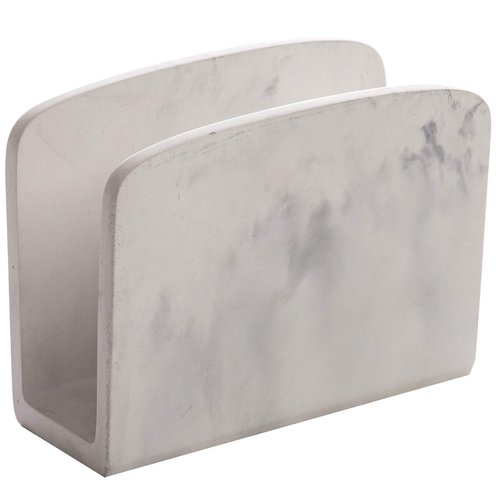 BINO | Napkin Holder, Matte Marble | Napkin Holders for Tables | Napkin Holders for Kitchen | Napkin Dispenser for Dinner Table Napkins | Marble Napkin Holder | Black Napkin Holder | Kitchen Accessory
