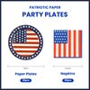 40PCS American Flag Paper Plates and Napkins Party Supplies, Disposable Patriotic Party Plates and Napkins Tableware Set for Memorial Day 4th of July Independence Day Decorations Serves 20 Guests