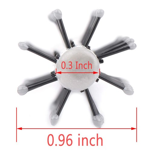 PERFEHAIR Small Mini Plastic Round Hair Styling Brush with Nylon Bristle for Short Hair Blow Drying, 1 Inch Diameter Barrel