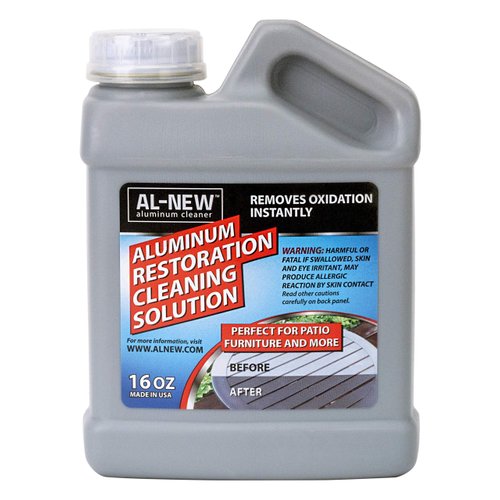 AL-NEW Aluminum Restoration Cleaning Solution | Clean & Restore Patio Furniture, Stainless Steel, and Other Household Metal Surfaces (16 oz.)
