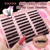 Fluffy Lash Clusters Kit 300pcs DIY Lash Extension Kit, 8-16mm Wispy Lash Clusters Kit Natural 60+80+100D Mixed Eyelashes Kit C Curl with Lash Bond and Seal and Lash Applicator Tool.(60-80-100p-FPB)