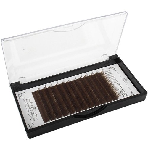 Scala Thickness 0.10mm C Curl Light Brown/Dark Brown/Black-Brown False lashes Individual Eyelash Extension Natural False Eyelashes (8mm, Black Brown)