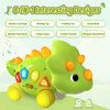 Baby Toys for 1 Year Old Boy Gir - Bilingual Musical Dinosaur Toy, Touch & Go Musical Light Crawling Educational Learning Toys for Toddlers 1-3, Christmas Birthday Gifts Baby Toys for 6-12 Months Up