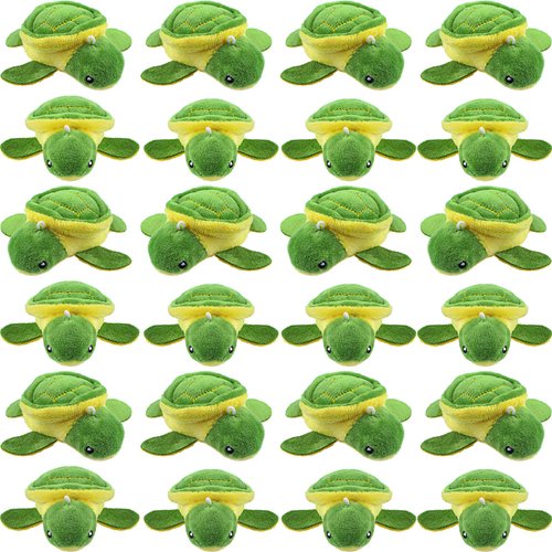 HyDren 24 Pcs Small Turtle Stuffed Toy Soft Sea Turtle Animal Plush Toys Adorable Turtle Stuffed Animal Plush Turtle Toy Turtle Party Decoration for Birthday Beach Ocean Party(Vivid Style)