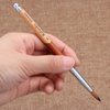gofidin Acrylic Nail Brush Manicure Powder Wood Handle Oval Crimped Shaped Professional Beauty Wood Handle