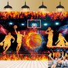 Basketball Theme Photography Backdrop 8x6FT Star Slam Dunk Basketball Sports Background for Boys Basketball Happy Birthday Party Decorations Supplies