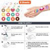 96 PCS Donut Temporary Tattoos Party Decorations Favors Supplies Doughnut Candyland Candy Theme Birthday Cute Sweet Tattoo Stickers Christmas Gifts for Boys Girls Kids Classroom School Prizes Carnival