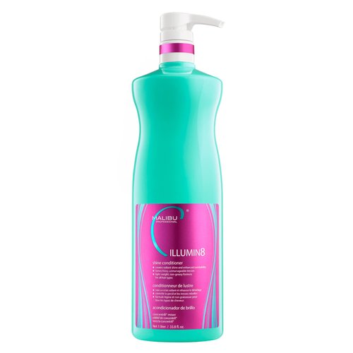 Malibu C ILLUMIN8 Shine Conditioner (33.8 oz) - Concentrate for Hair Shine & Manageability - Lightweight, Non-Greasy Hair Conditioner for All Hair Types