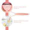 Stainless Steel Tongue Cleaner 3Pcs Tongue Scraper Reusable Tongue Cleaner with Travel Case Stainless Steel Tongue Cleaning Brush Beauty Tools for Dental Oral Care Pink Stuff Cleaner Paste