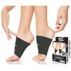 Physix Gear Sport Arch Supports for Plantar Fasciitis Relief (1 Pair) - Foot Sleeve Arch Support for Flat Feet, Plantar Fasciitis Wrap, Arch Compression Support Sleeves, Fast Relief (Black, S)