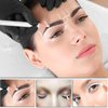 Brow Pencil Kit Waterproof Eyebrows Pencil Tattoo Makeup And Microblading Supplies Permanent Peel-off Eye Brow Pen Set with 4 Colors（Black,Dark Brown,White,Red)