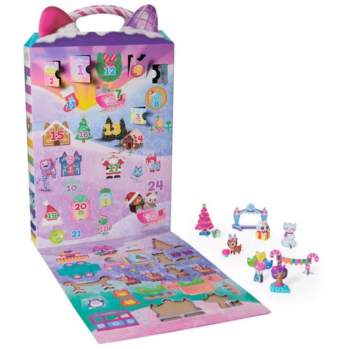 DreamWorks Gabby’s Dollhouse Advent Calendar 2024, 24 Surprise Toys with Figures, Stickers & Dollhouse Accessories, Kids Toys for Girls & Boys Ages 3+