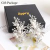 Sppry Wedding Hair Clips (2 Pcs) - Rhinestone Pearl Hair Accessories for Bridal Women (Silver)