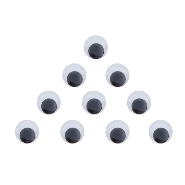 Sowaka 10 Pcs 1.5 Inch Wiggle Eyes Self Adhesive Round Googly Eyes for Craft Art Scrapbooking DIY Accessories Home Décor Party Supplies Decoration