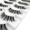 NINGLASH Wispy Lashes False Eyelashes Natural Look Fake Eyelash 14mm Faux 3D Mink Lashes Strips 7 Pairs Cat Eye Lash Pack
