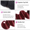 26 28 30 Inch Burgundy Bundles 1b99J Deep Wave Bundles Human Hair Brazilian Virgin Mixed With 3 Bundles Ombre Red Deep Curly Bundles Soft Hair Extensions 300g