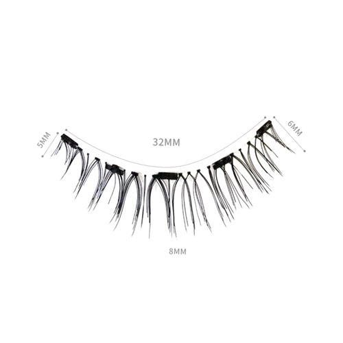 Dorisue Magnetic eyelashes natural look Short lashes Hight Quality face eyelashes Pack of 4 eyelashes pack E3 Magnetic lashes Black