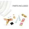 Ice Maker Supply Line and Humidifier Installation Kit for Refrigerators & Freezers, 1/4” x 25’ Poly Tubing, Includes Quick Connect Saddle Valve, Compression Fittings and Adapters