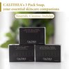 Calithea Natural Soap Bars (Pack of 3) - Bath Soap Set - Olive Oil Soap with Lavender, Olive Oil Soap with Argan Oil, Olive Oil Soap Bar with Honey - Shower Bars for Men & Women