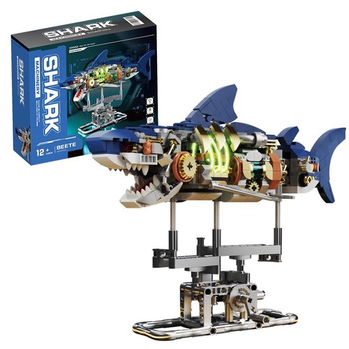 RiceBlock Shark Animal Building Block Set, A Gift for Compatible with Lego Sets for Boys 8-14, Sea Creatures Marine Animal Building Blocks Toys Crossing Ocean Lovers, 687 Pieces