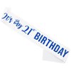 It’s My 21st Birthday Sash,21st Birthday Sash,Glitter Letter 21st Birthday Sash for Girls,Happy 21st Birthday Party Decorations,White and Blue