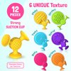 Toddlers Suction Cup Bath Toys: 12 Pcs Sensory Suction Bath Toys for Toddler, Kids Suction Fidget Toys Suction Cup Toys for Windows Travel