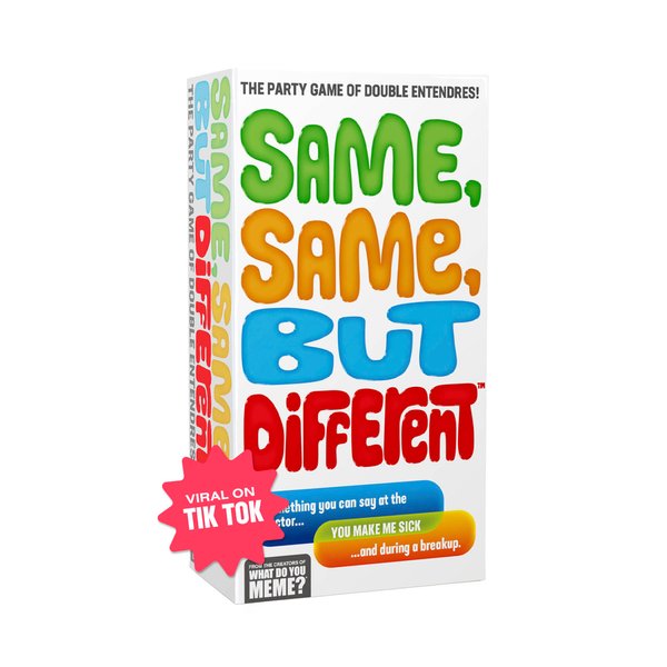 WHAT DO YOU MEME? Same Same But Different - The Party Game of Double Entendres – Adult Card Games for Game Night
