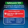 Safetussin DM Cough + Chest Congestion, Safe for Adults with High Blood Pressure & Diabetes, 8 oz