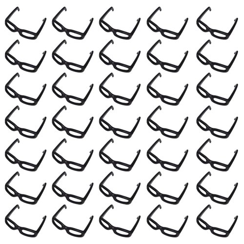 Toddmomy 60Pcs Mini Doll Sunglasses Doll Dress up Glasses Mini Black Eyeglasses for Dolls Costume...