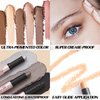 FOCALLURE No Crease Eyeshadow Stick, Creamy Eye Shadow Stick, Matte & Shimmer Eyeshadow Pencil, Smudge-proof, Built-in Smudger, MAKE EYES AT ME