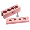 12.1 Dual Uses Lipstick, DIY Lip Balm Maker 2/4/6 Cavity Household Beauty Lipstick Tool, Rose Gold Aluminum Alloy Maker Molding Tool (4 holes)